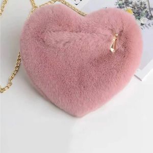 Dusty Pink Heart Shaped Purse - Gold Accents